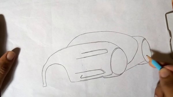 Легкий способ нарисовать Бугатти