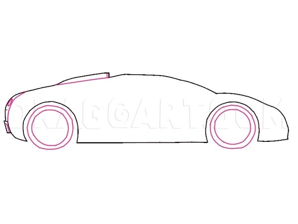 Поэтапное рисование Бугатти