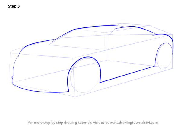 Бугатти рисунок карандашом поэтапно