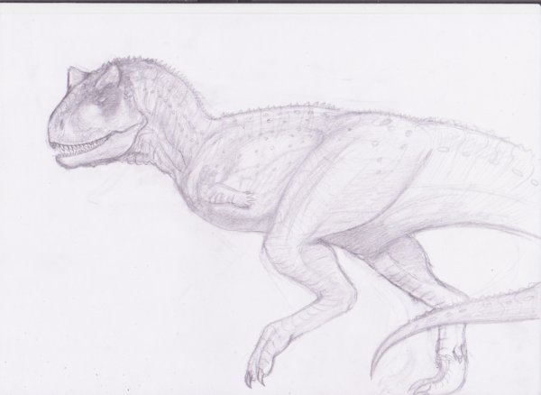 Карнотавр карандашом