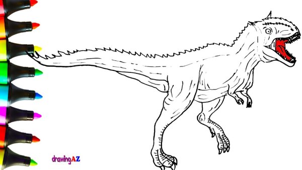 Карнотавр раскраска мир Юрского периода