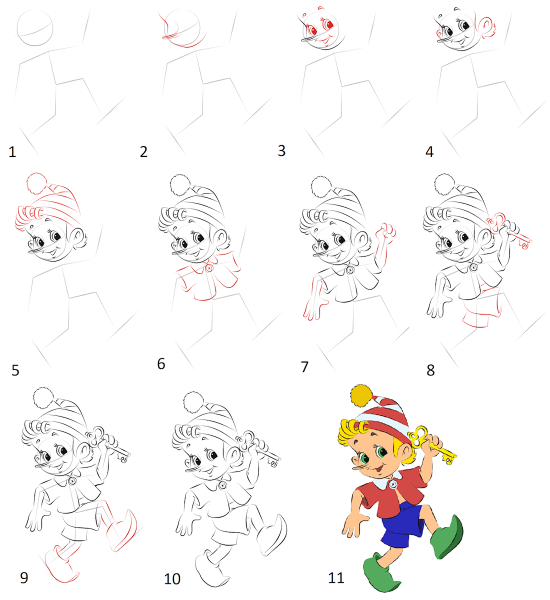 Рисование мультяшных персонажей