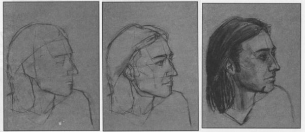 Рисунок углем пошагово