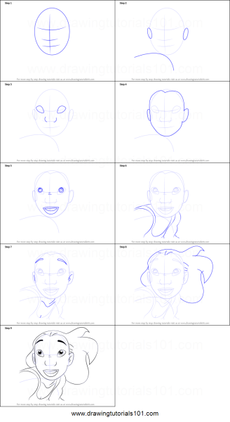 Рисунок Нани пошагово