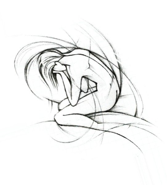 Рисунки для срисовки грусть боль