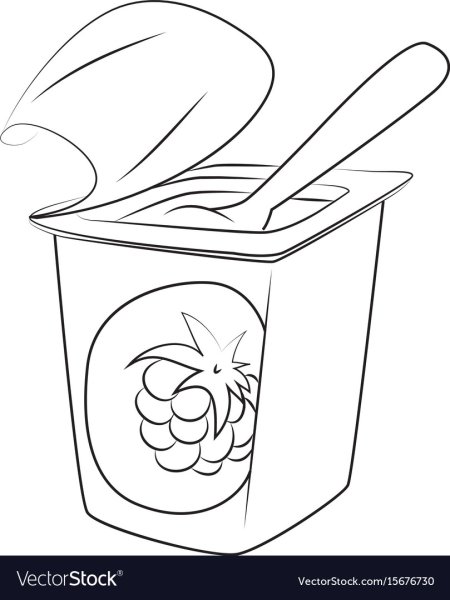 Нарисовать йогурт легко