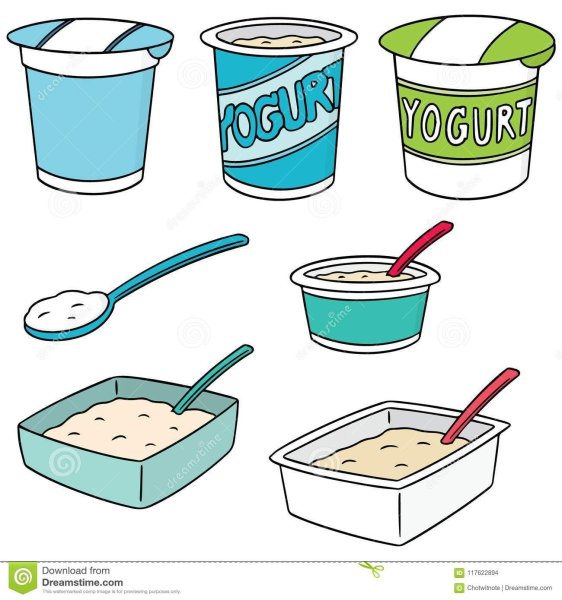 Йогурт в стакане вектор