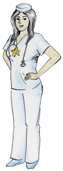 Медсестра карандашный рисунок