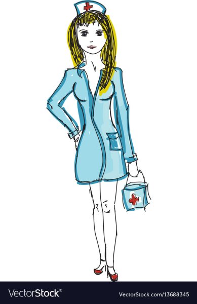 Бабушка медсестра рисунок