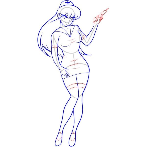 Медсестра рисунок карандашом