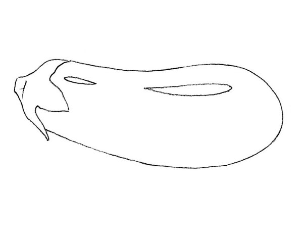 Раскраска овощи баклажан