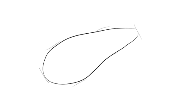 Поэтапное рисование баклажана