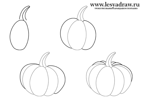 Рисование овощей и фруктов для детей