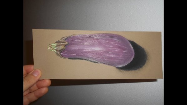 Поэтапное рисование баклажана