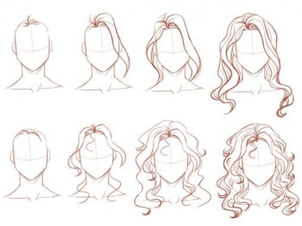 Волосы рисунок карандашом для начинающих