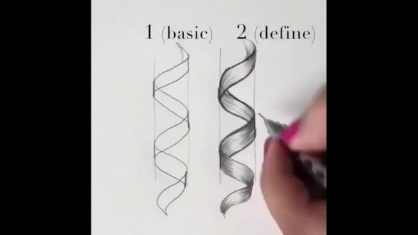 Как нарисовать кудри сзади