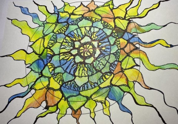 Поэтапное рисование ириса