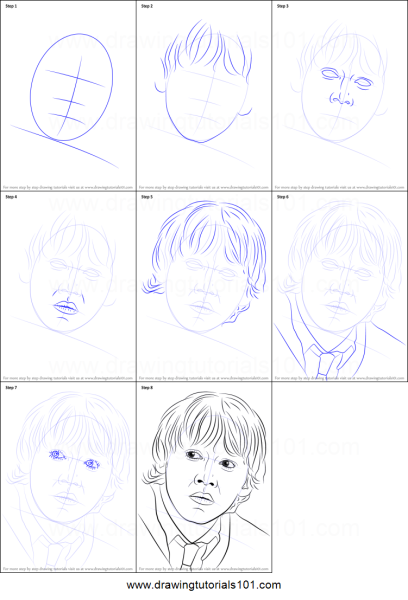 Гарри Поттер рисунок поэтапно