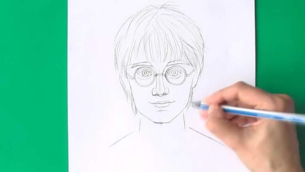 Срисовать Гарри Поттера легко и быстро