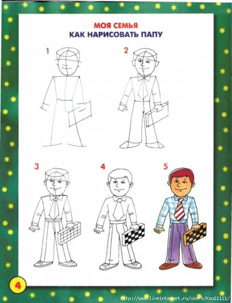 Рисование человека поэтапно для детей