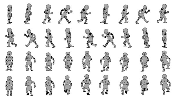 2д спрайты ходьбы