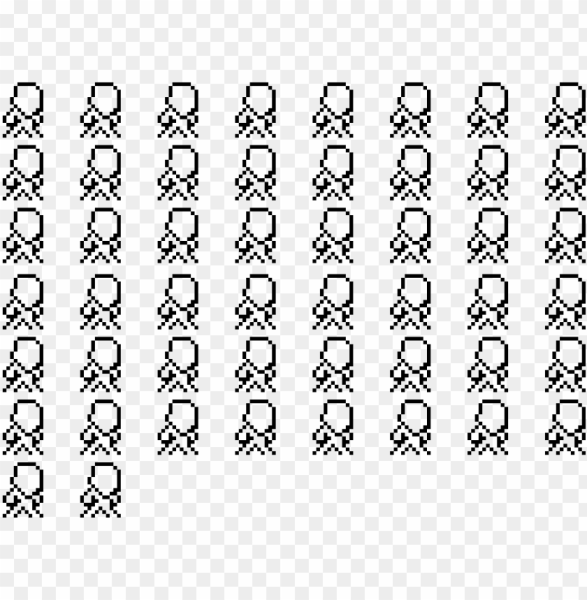 Персонаж черно белый спрайт