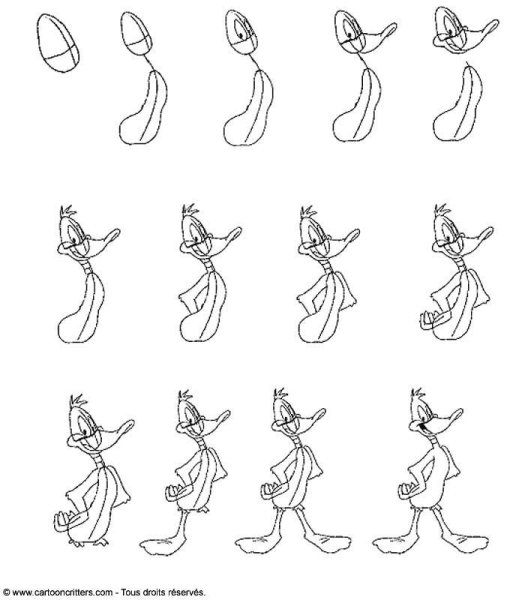 Уроки рисования мультяшных персонажей