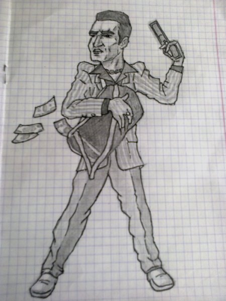 Бандитские рисунки карандашом