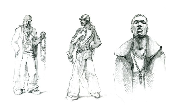 Бандитские рисунки карандашом