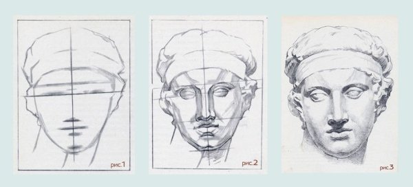 Деудемен гипсовая голова