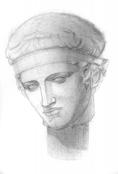 Деудемен гипсовая голова