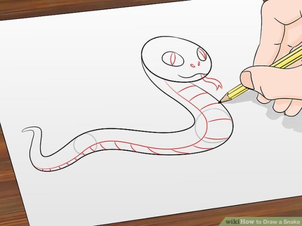 Змея карандашом 1 класс