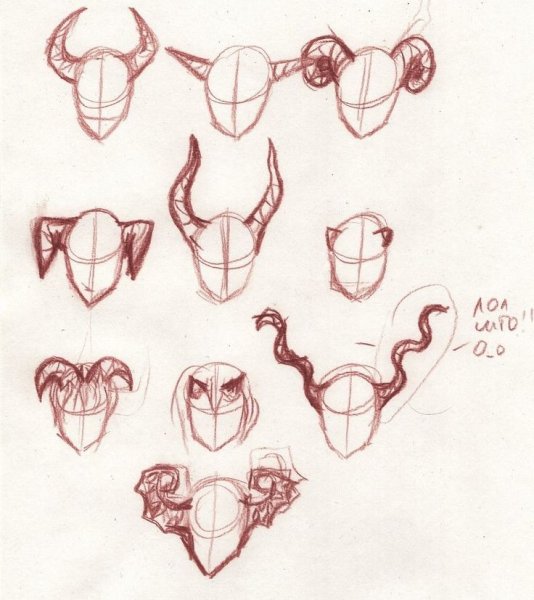 Рога анатомия для рисования