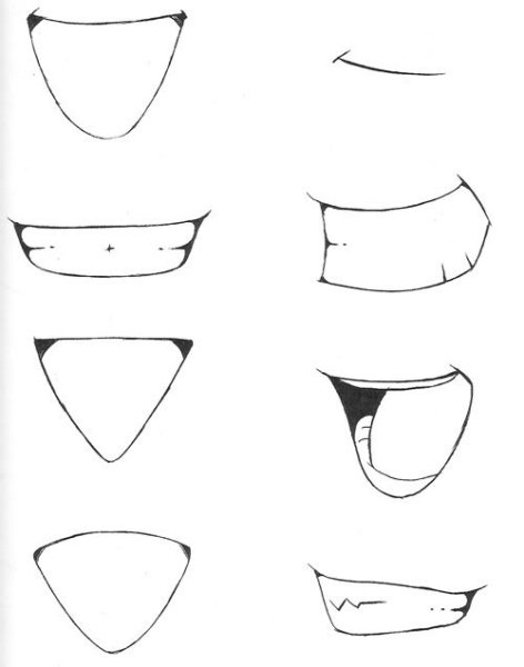 Аниме рот улыбка