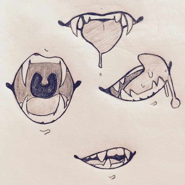 Рисунки для срисовки рот