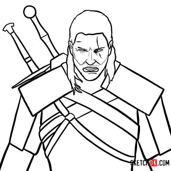 Ведьмак раскраска