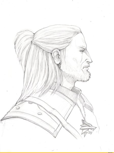 Геральд Ведьмак срисовка