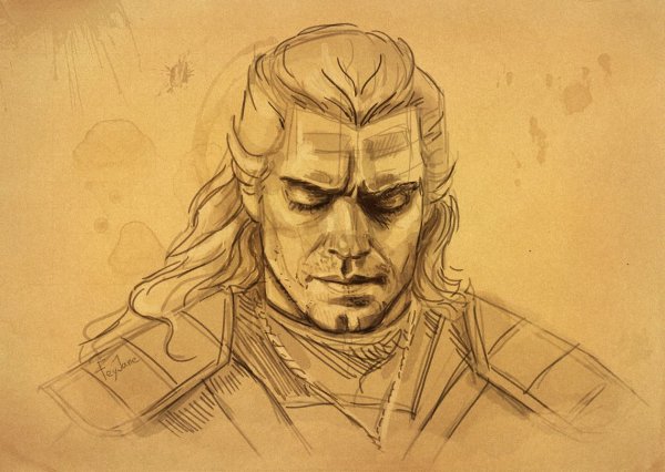 Генри Кавилл Ведьмак Геральт скетч