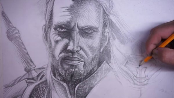 Идею для рисования карандашом Ведьмак