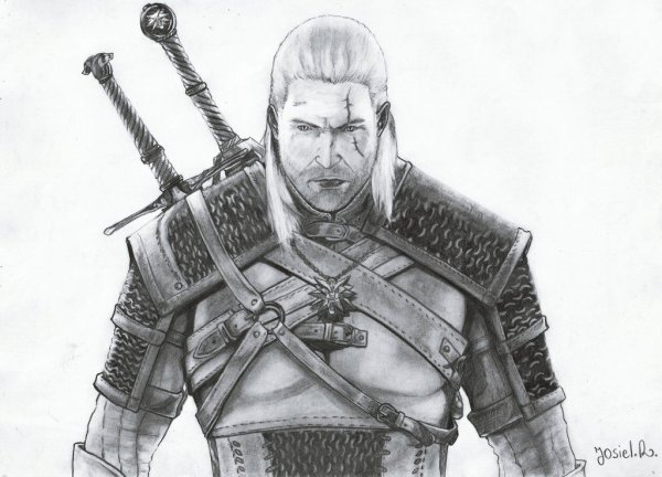 Геральт Ведьмак 3 карандашом
