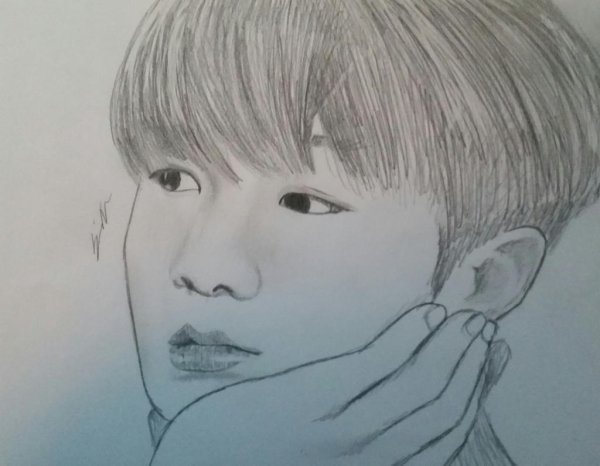 Тэхен из БТС поэтапно