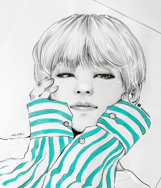 BTS Тэхен арт лёгкий