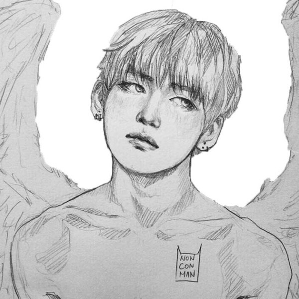 БТС рисунки тэхён