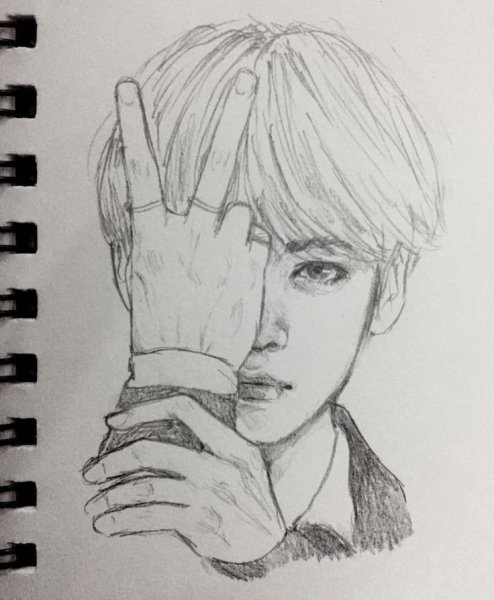 БТС Тэхен рисуночек