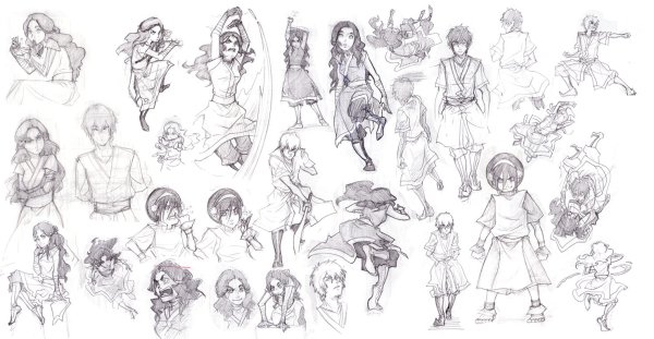 Аватар Легенда об Аанге боевые позы