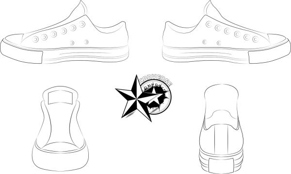 Кроссовки сзади рисунок