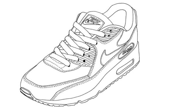 Разукрашки кроссовки найк АИР Макс