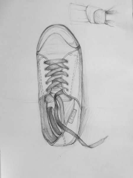 Кеды карандашом