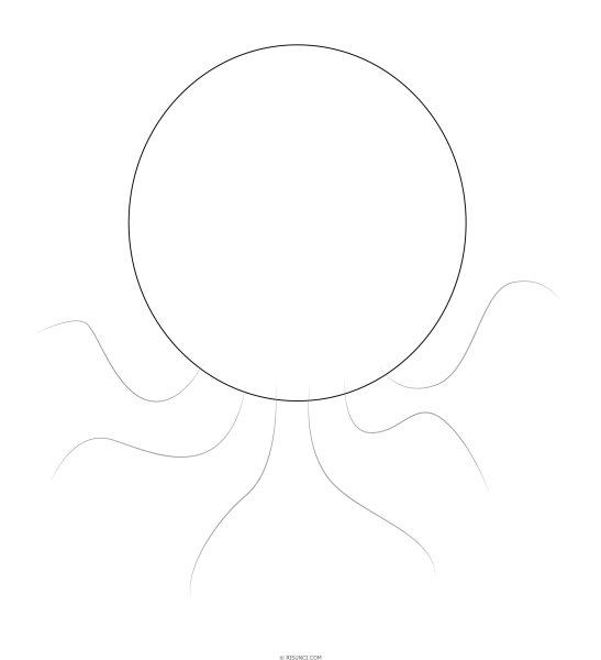 Рисование осьминог