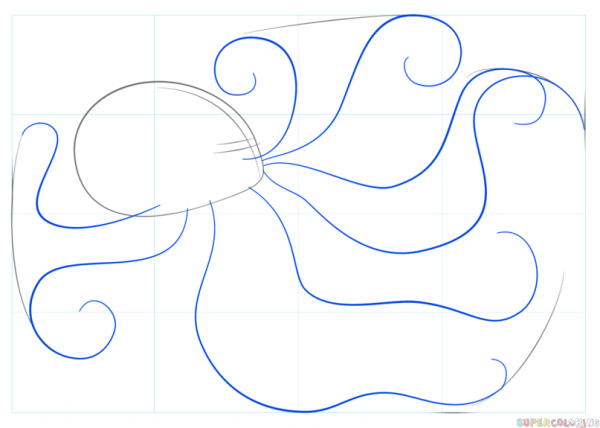 Раскраска осьминог
